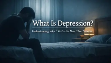 What depression feels like beyond sadness including emotional exhaustion, hopelessness, and mental shutdown