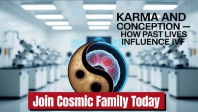 1. karma and conception 2. past life influence on pregnancy 3. IVF and karmic destiny 4. spiritual meaning of delayed conception