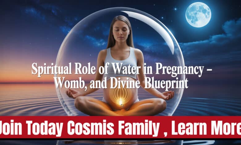 spiritual role of water in pregnancy, womb as energy center ,divine memory in water