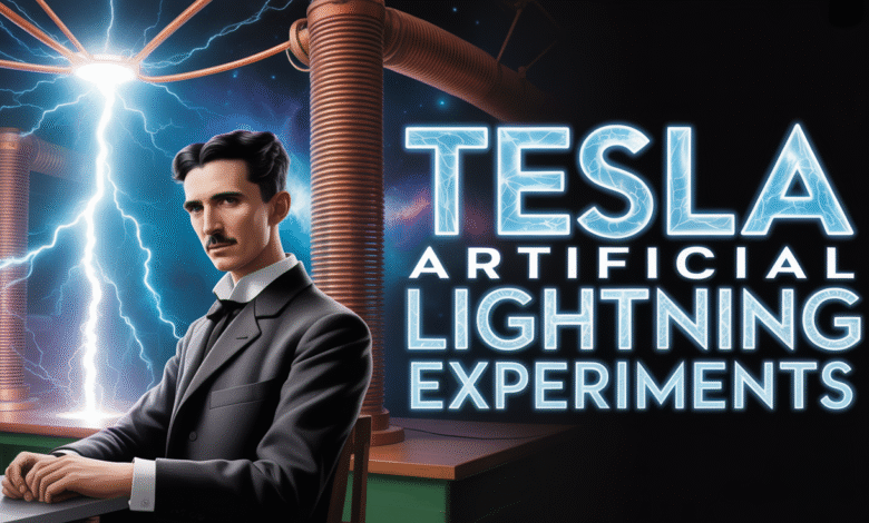 Tesla artificial lightning experiments, Nikola Tesla thunderbolt invention theory, Tesla vision of mastering lightning power