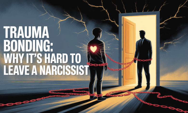 Understand trauma bonding with a narcissist, Why It’s Hard to Leave a Narcissist, emotional addiction to a narcissist forms, and steps for breaking free from trauma bonding.