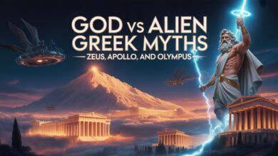Explore details about God vs alien Greek myths, Zeus' spiritual meaning, Greek divine wisdom, alien Greek myths