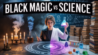 Explore more detail about Black Magic vs Science, scientific explanation, rational thinking, mind illusion, and superstition belief.