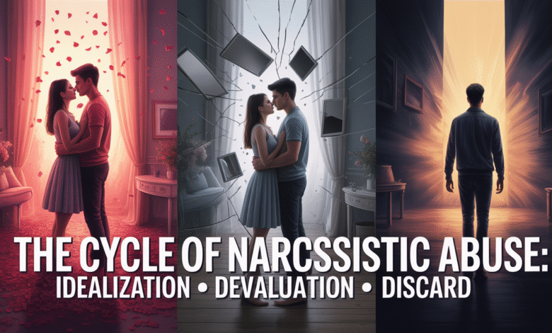 The Cycle of Narcissistic Abuse: Idealization Phase in Narcissism, Devaluation Phase in Narcissism, and the Discard Phase in Narcissism Explained