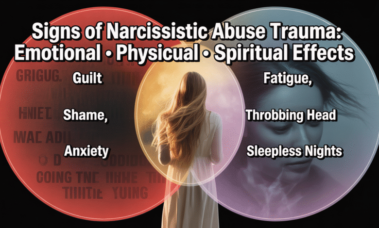 Discover the signs of narcissistic abuse trauma. Learn how the emotional effects of narcissistic abuse, physical effects, spiritual effects.