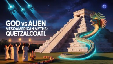 God vs alien Mesoamerican myths, Quetzalcoatl spiritual meaning, Mayan divine wisdom, alien Mesoamerican myths