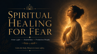 Spiritual healing for fear through inner light, awareness, protective rituals, and inner safety.