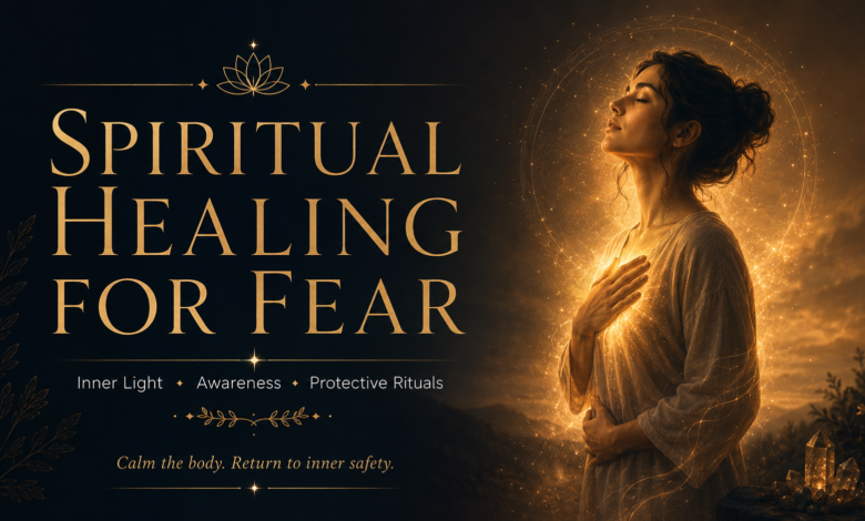 Spiritual healing for fear through inner light, awareness, protective rituals, and inner safety.