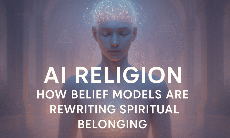 AI religion, AI religious rituals, AI belief system models, AI spiritual community, AI and human belonging