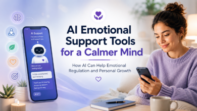 AI emotional support tools for a calmer mind, emotional regulation tools, AI mental health tools, emotional maturity development, and safe AI therapy tools