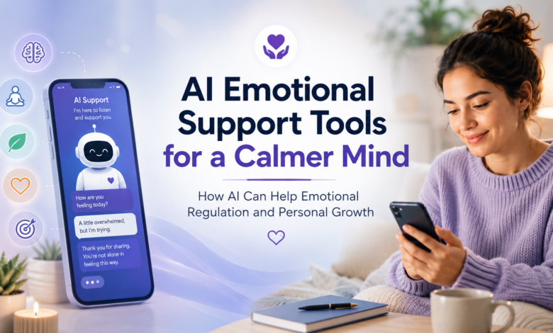 AI emotional support tools for a calmer mind, emotional regulation tools, AI mental health tools, emotional maturity development, and safe AI therapy tools