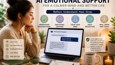 AI emotional support for self-care, AI mindfulness tools, emotional healing, loneliness, stress, and inner peace