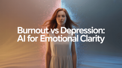 Burnout vs depression, AI burnout and depression detection, AI symptom tracking tools, AI energy pattern recognition, AI emotional clarity analysis