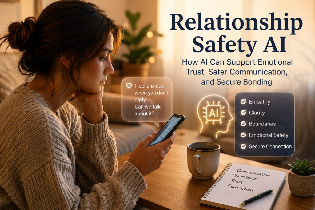 Relationship safety AI supporting emotional trust in relationships with AI emotional safety coaching, boundaries, and secure bonding tools