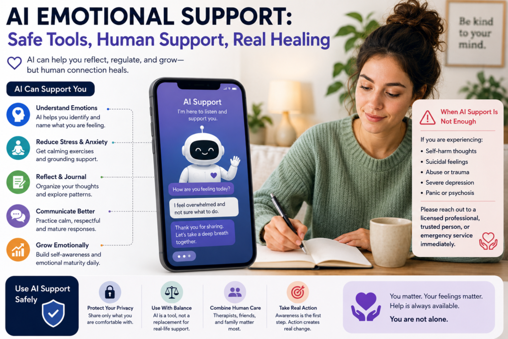 Safe AI therapy tools with human care and responsible mental health support
