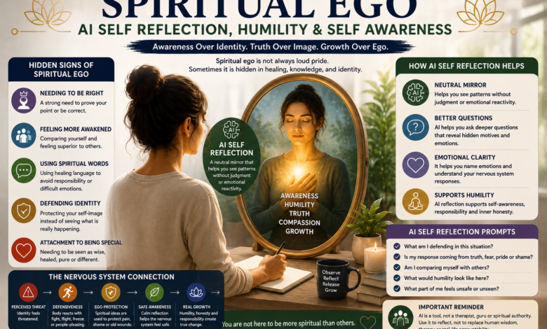 Spiritual ego explained with AI self reflection, humility and self awareness, ego and spirituality, and nervous system safety.