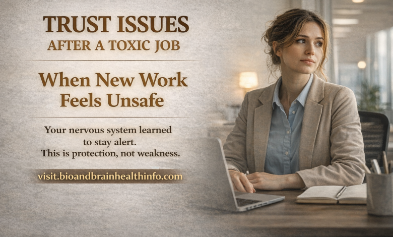 trust issues after toxic job, trust damage, workplace trauma, hypervigilance, emotional healing