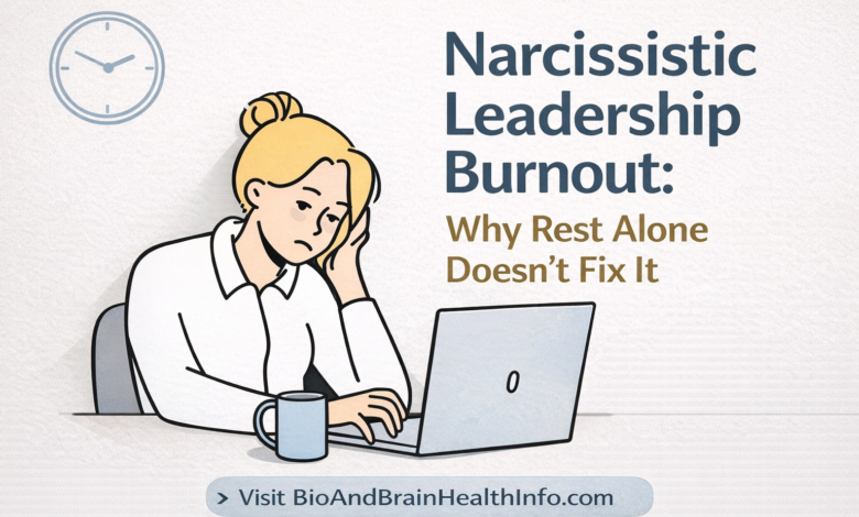 narcissistic leadership burnout, burnout causes, leadership stress, emotional exhaustion, recovery planning