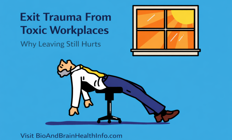exit trauma toxic workplace, exit trauma, grief after job, emotional processing, recovery path