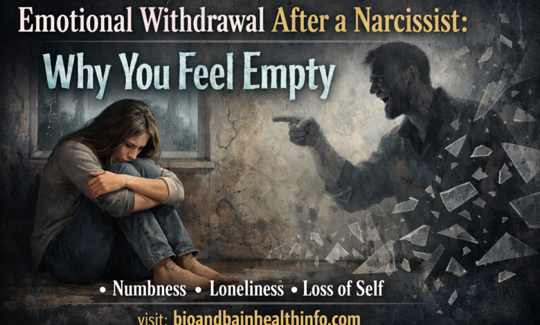 emotional withdrawal after narcissist, emotional numbness, nervous system shock, recovery phase, trauma healing