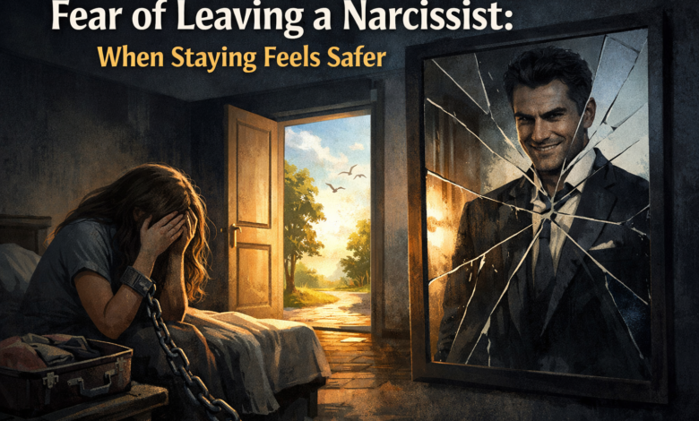 fear of leaving narcissist, trauma bond, fear conditioning, emotional dependency, abuse psychology