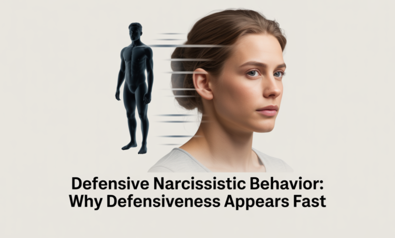 defensive narcissistic behavior, narcissistic defensiveness, ego threat response, blame shifting, narcissistic injury