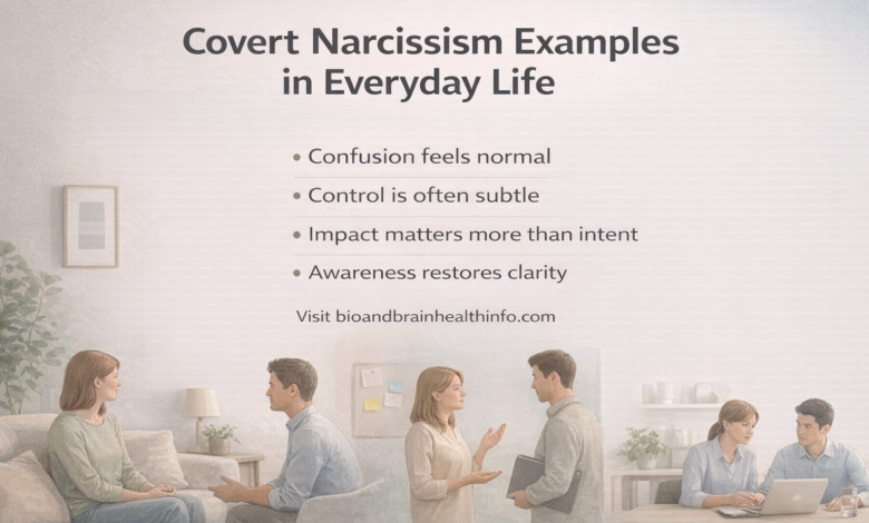 Covert narcissism examples, covert narcissist behavior, subtle narcissism signs, passive aggressive narcissism, hidden control tactics