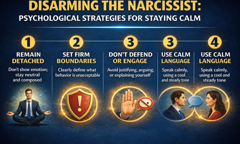 disarming the narcissist, emotional detachment, gray rock method, boundary setting, conflict strategies