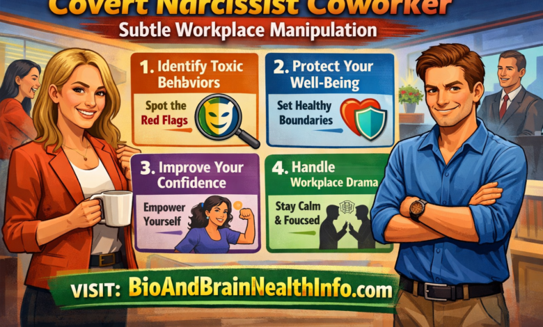 Covert narcissist coworker, workplace covert narcissism, passive aggressive coworker, professional gaslighting, power dynamics at work
