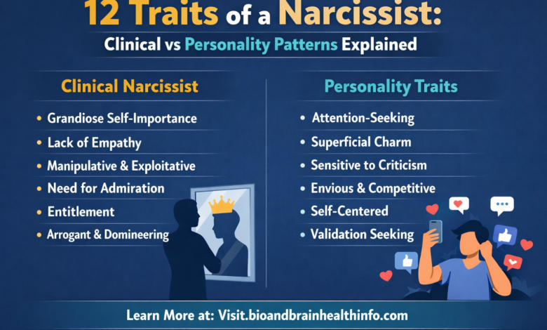 12 traits of a narcissist, narcissist personality traits, narcissism psychology, narcissistic behavior signs, DSM-5 narcissism