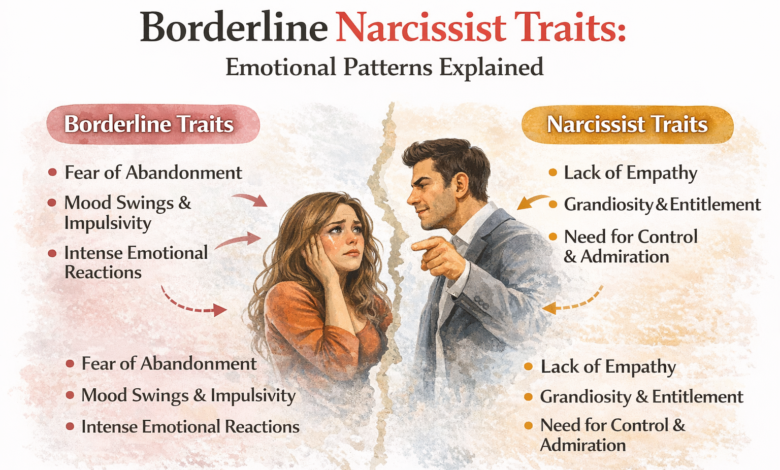 borderline narcissist, BPD vs narcissism, personality disorder traits, emotional dysregulation, identity instability