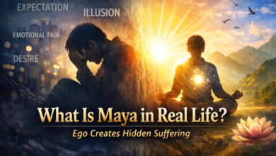 what is maya in real life, definition of delusion in psychology, perception vs reality psychology, emotional attachment and suffering, how to detach from expectations