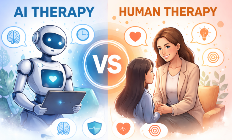 AI Therapy vs Human Therapy