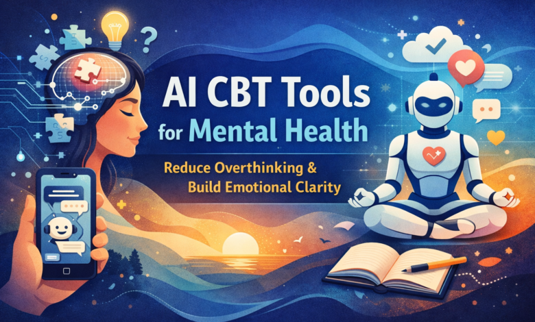 AI CBT tools for mental health to reduce overthinking and improve emotional clarity