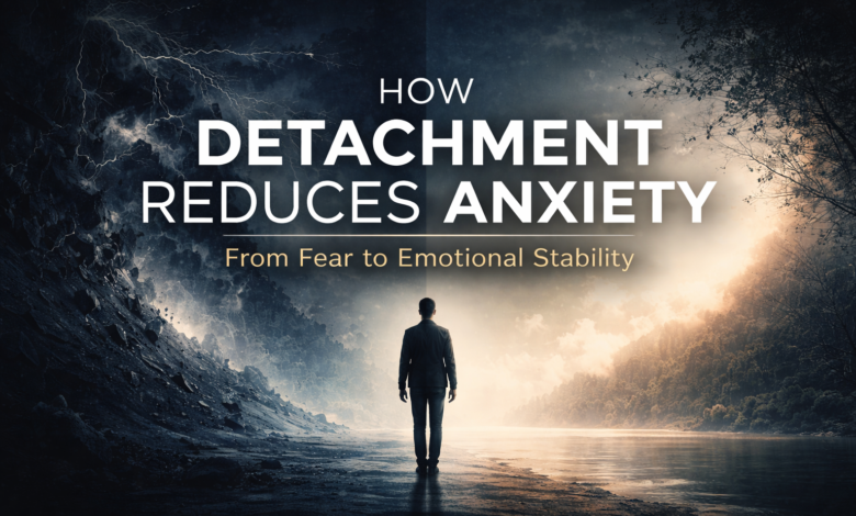 How detachment reduces anxiety and stress through emotional balance and mental calm