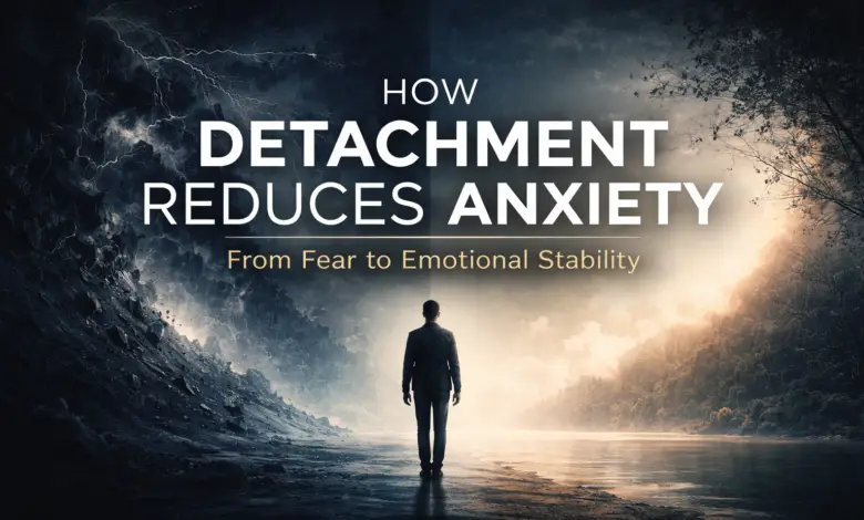 How detachment reduces anxiety and stress through emotional balance and mental calm