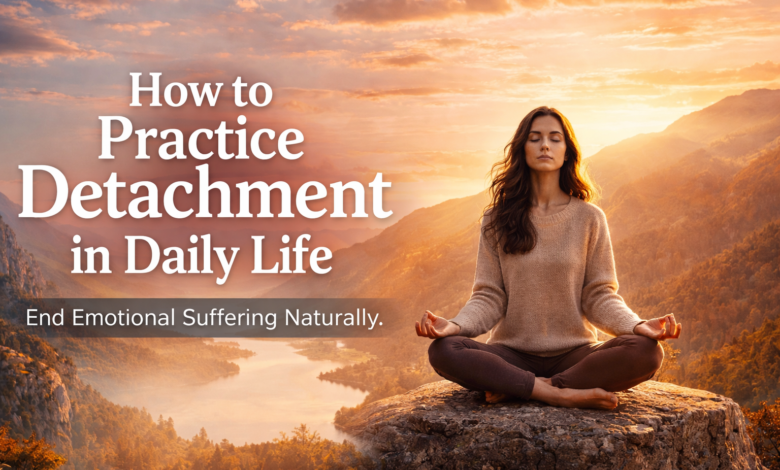 How to practice detachment in daily life without suppressing emotions