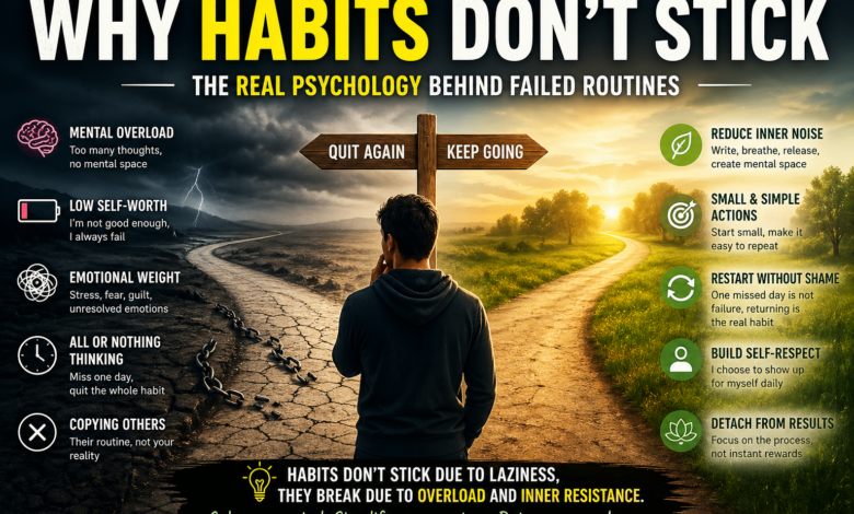 Why habits don’t stick and the psychology behind failed routines