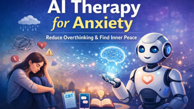 AI therapy for anxiety helping reduce overthinking and stress with AI support
