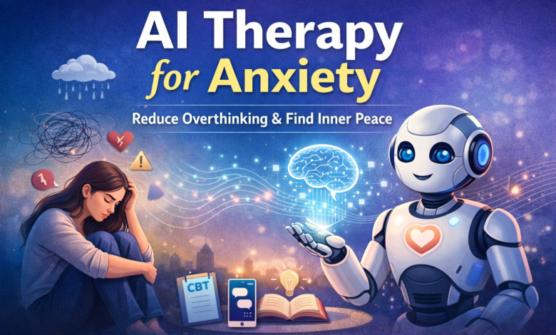 AI therapy for anxiety helping reduce overthinking and stress with AI support