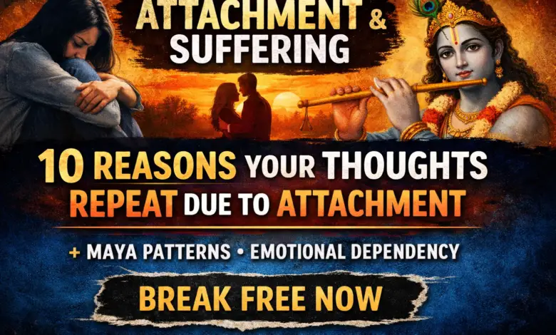 attachment and suffering explained with 10 reasons thoughts repeat due to emotional dependency and maya patterns