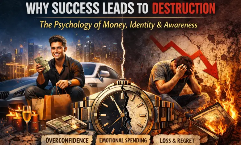 why success leads to self destruction showing overconfidence emotional spending and money loss psychology