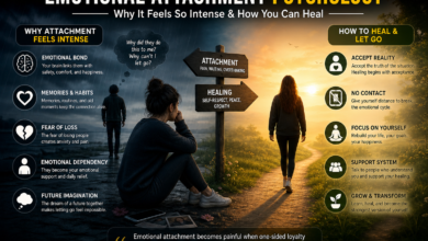 Emotional attachment psychology explaining why attachment feels intense, fear of losing people, emotional dependency psychology, and attachment patterns in relationships