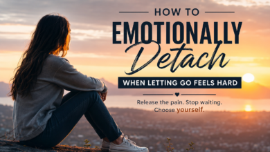 Woman reflecting at sunset while learning how to emotionally detach and choose herself