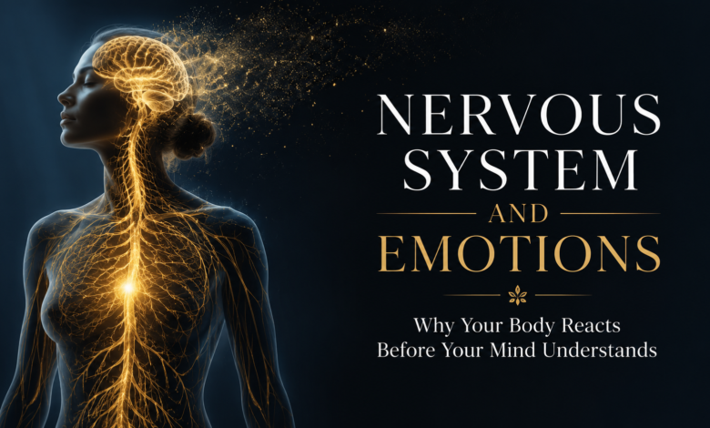 Nervous system and emotions explained through emotional reaction psychology, nervous system regulation, why emotions feel intense, and body based emotional response.