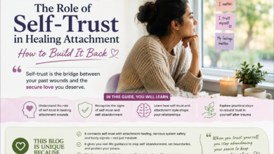 Self-trust in healing attachment guide showing signs of self-trust, attachment wounds, and how to build self-trust after trauma.