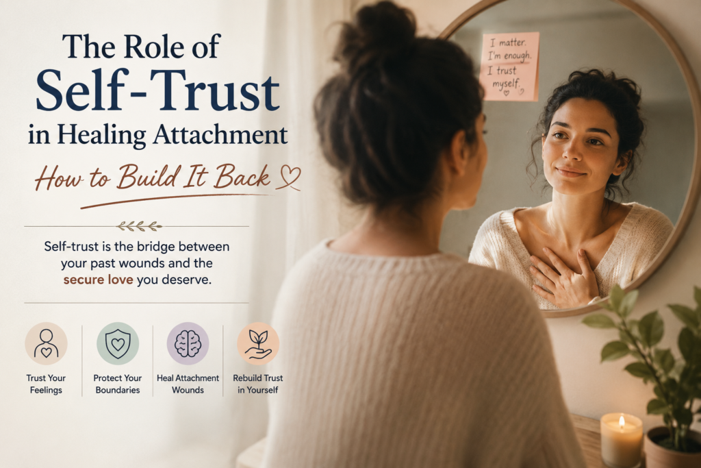 Role of self-trust in healing attachment, self-trust and attachment style, and rebuilding trust in yourself after trauma.
