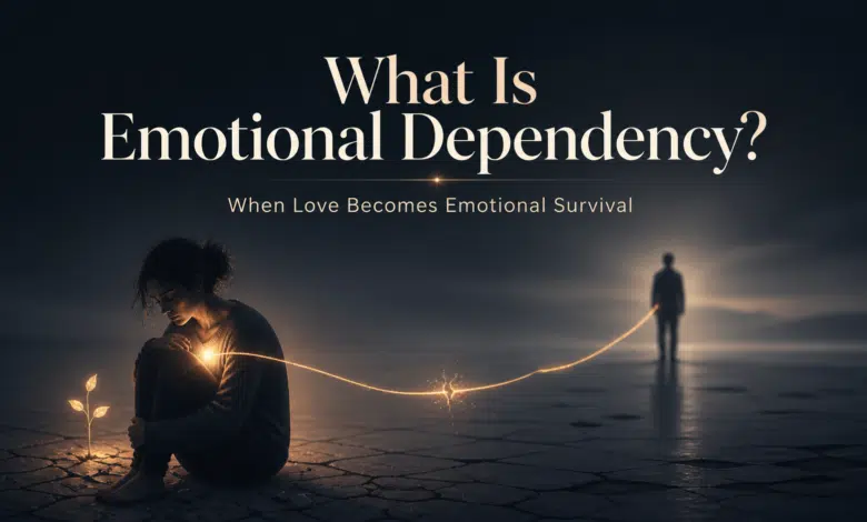Emotional dependency meaning explained through dependency in relationships, emotional reliance, attachment anxiety, and unhealthy emotional need.