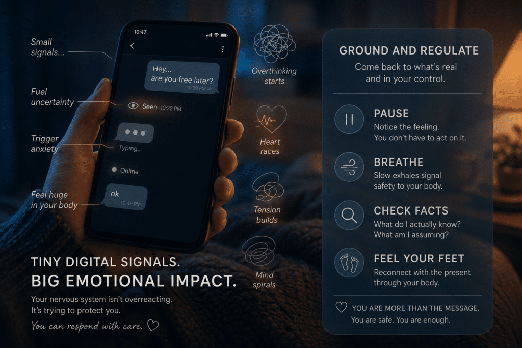Read receipts anxiety and online status triggers in digital communication