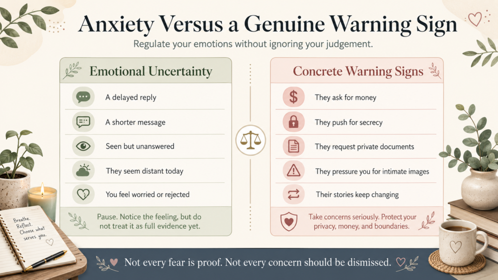 Comparison of emotional uncertainty and concrete online relationship risks